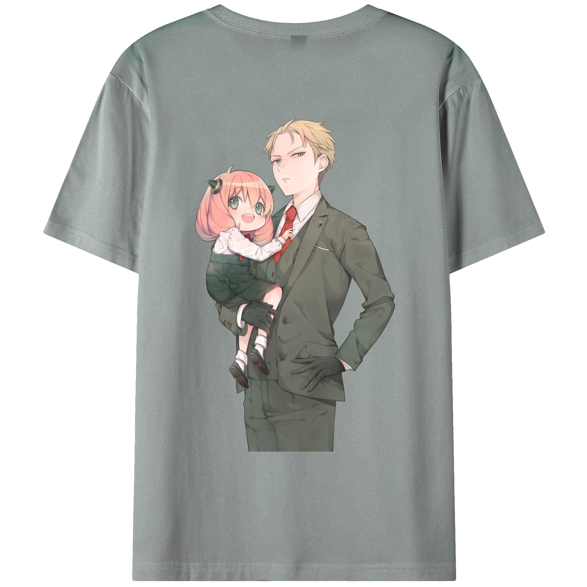 （画像用） SPY×FAMILY间谍家家酒 綿100％ メンズ半袖Tシャツ（バックプリント） 通気性